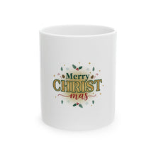 Christmas Mug - "Merry Christmas" Festive Holiday Ceramic Coffee Cup (11oz & 15oz)