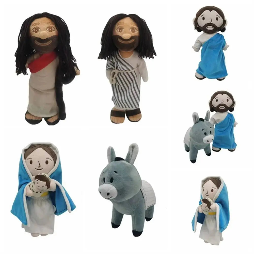 Christ Religious Jesus Plush Toy Savior Jesus with Smile Virgin Mary Stuffed Doll Religious Toy Stuffed Figurine Party Favors