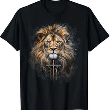 Christian Cross Lion Of Judah Religious Faith Jesus Pastor T Shirt