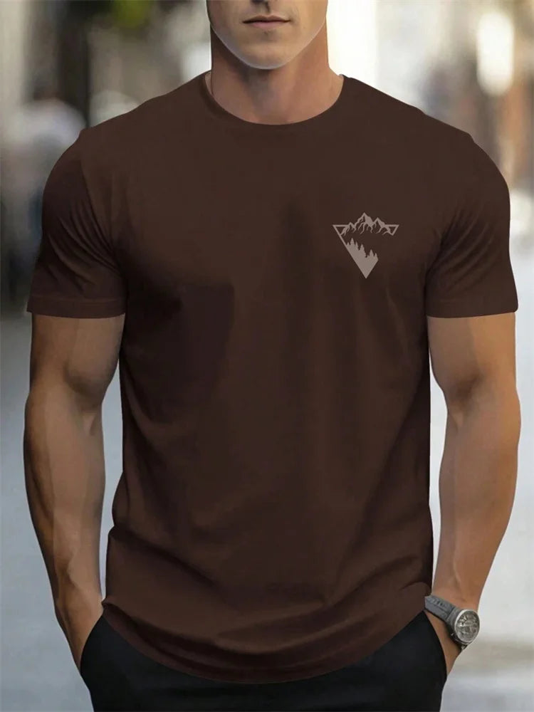 Christianity Cross Print Men's Fashion T-shirt Summer Daily Casual Mens Short-sleeved Top Outdoor Street Men's Religious T-shirt