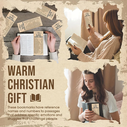50/100pcs Bible Emergency Number Bookmarks Christian Gifts Religious Bible Verse Bookmarks Christian Bookmarks