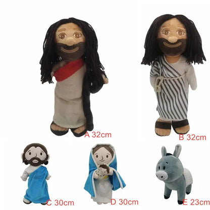 Christ Religious Jesus Plush Toy Savior Jesus with Smile Virgin Mary Stuffed Doll Religious Toy Stuffed Figurine Party Favors