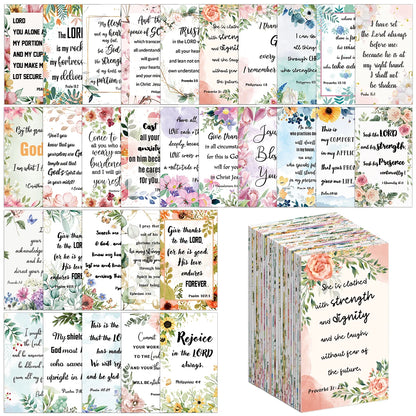 60Pcs Bible Scripture Cards Inspirational Quote Cards Christian Gifts Encouragement Card for Students Friends Bible Verse Cards