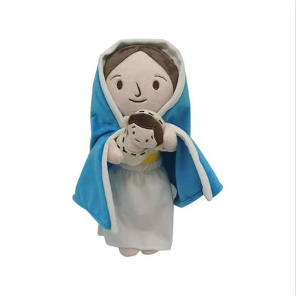 Christ Religious Jesus Plush Toy Savior Jesus with Smile Virgin Mary Stuffed Doll Religious Toy Stuffed Figurine Party Favors
