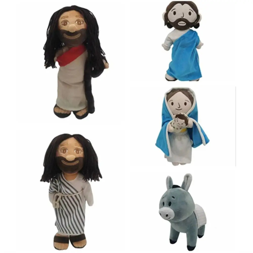 Christ Religious Jesus Plush Toy Savior Jesus with Smile Virgin Mary Stuffed Doll Religious Toy Stuffed Figurine Party Favors