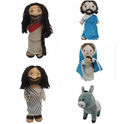 Christ Religious Jesus Plush Toy Savior Jesus with Smile Virgin Mary Stuffed Doll Religious Toy Stuffed Figurine Party Favors
