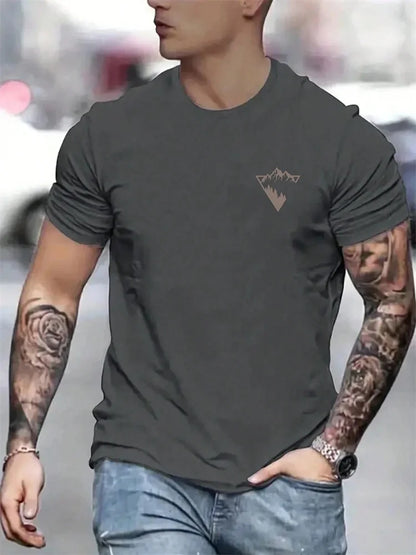 Christianity Cross Print Men's Fashion T-shirt Summer Daily Casual Mens Short-sleeved Top Outdoor Street Men's Religious T-shirt