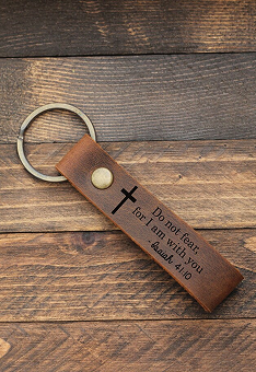 Do Not Fear For I am With You  Bible Verse Keychain